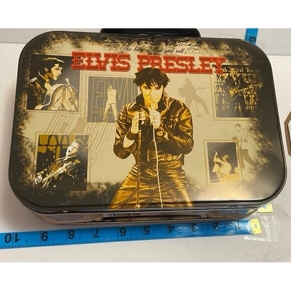 2005 Elvis Presley '68 Special Large Tin Tote Lunch Box 47170 Mint King of Rock - Picture 14 of 15